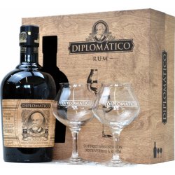 Diplomatico Selección de Familia 12y 43% 0,7 l (dárkové balení 2 sklenice)