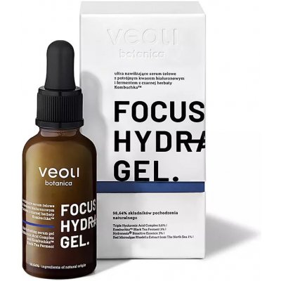 Veoli Botanica Focus Hydration Gel sérum s trojí kyselinou hyaluronovou a čajem Kombuchka 30 ml – Zboží Mobilmania