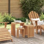 OMAXI 937063 Sestava bočních stolků Manuální 3 pcs Hnědá 33 x 44.5 x 51 cm – Hledejceny.cz