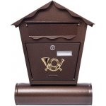 J.A.D. Tools ST101 Poštovní schránka se špičatou stříškou, bronz – Zboží Mobilmania