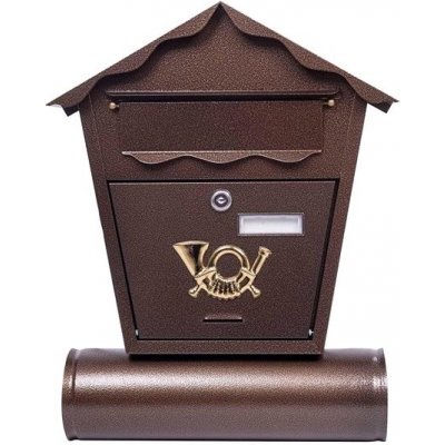J.A.D. Tools ST101 Poštovní schránka se špičatou stříškou, bronz – Zboží Mobilmania