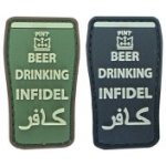 ARMED PATCHES PVC nášivka Beer Drinking Infidel, zelená – Zboží Dáma