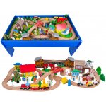 Classic World Dřevěná vláčkodráha s doplňky 75 dílků – Zboží Dáma