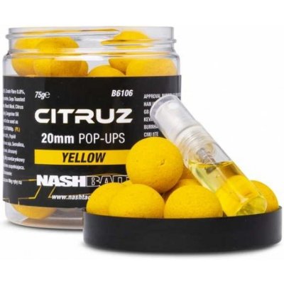 Kevin Nash Plovoucí Boilies Citruz Pop Ups Yellow 75g 12mm