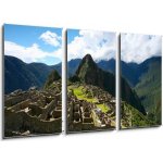 Obraz 3D třídílný - 90 x 50 cm - Machu Picchu Top View Pohled shora na Machu Picchu – Sleviste.cz