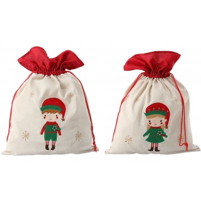 Pro-Tech shop Dárkový pytel elf 45x60cm béžový 69899 – Hledejceny.cz