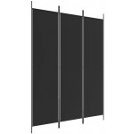 Lumarko Paraván 3-dílný černý 150 x 200 cm textilní – Zboží Dáma