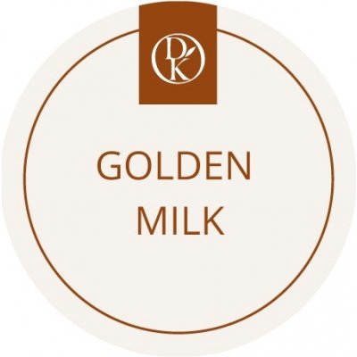 Davídkovo koření Etiketa Golden milk béžová průměr 4,5 cm 1 ks – Sleviste.cz