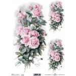 Itd. Collection Rýžový papír Růžové růže a včelka A4 – Zboží Dáma