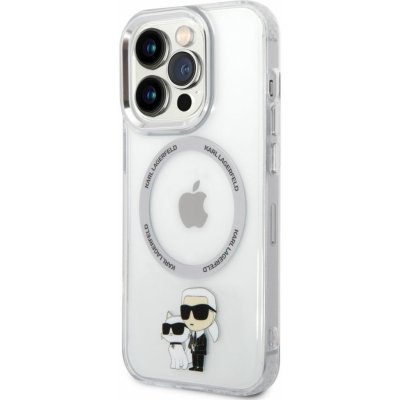 Karl Lagerfeld MagSafe Kompatibilní Kryt IML Karl and Choupette NFT pro iPhone 14 Pro Transparent