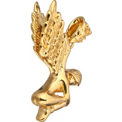 Přívěsek klečící anděl z chirurgické oceli - Galvanizace Zlatá galvanizace NA 040 – Zboží Mobilmania