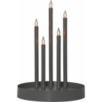 Star trading LED adventní kovový svícen Deco 5x LED 46xP.32 cm tm. šedý – Hledejceny.cz