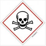 GHS 06 TOXICKÉ, Samolepka 105x105 mm – Sleviste.cz