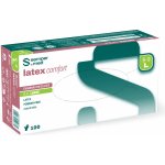 L&R Sempermed Latex Comfort vyšetřovací latexové rukavice bez pudru L, 100 ks – Zboží Mobilmania