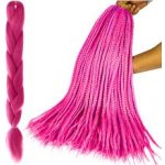 ISO Vlasy Kanelové syntetické Copánky ombre tmavě růžové – Zboží Dáma