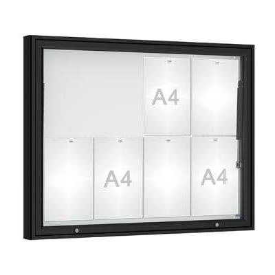 PROCITY Venkovní vitrína model 1000 8 x A4, plexi, černá | Zboží Auto