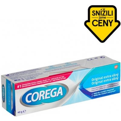 Corega Original extra silný pro pevnou fixaci zubní náhrady 40 g – Zboží Dáma