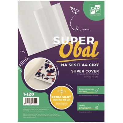 SUPEROBAL na sešit A4 čirý 10ks – Zboží Dáma