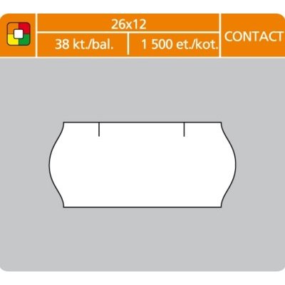SK Label cenové etikety CONTACT - 26x12,1500 ks, bílé – Zbozi.Blesk.cz