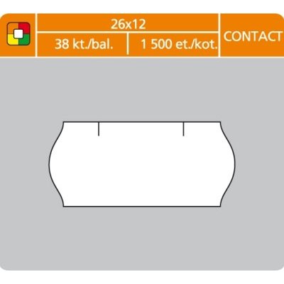 SK Label cenové etikety CONTACT - 26x12,1500 ks, bílé – Zboží Dáma