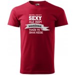 Sablio Tričko s potiskem Nechtěla jsem být sexy, ale jsem masérka červené – Hledejceny.cz