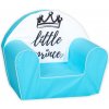 Pohovka Dětské křesílko LUX Little Prince Baby Nellys, modré