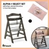 Jídelní židlička Hauck Alpha+ set 2v1 dřevěná , grey + polstrování Sweety