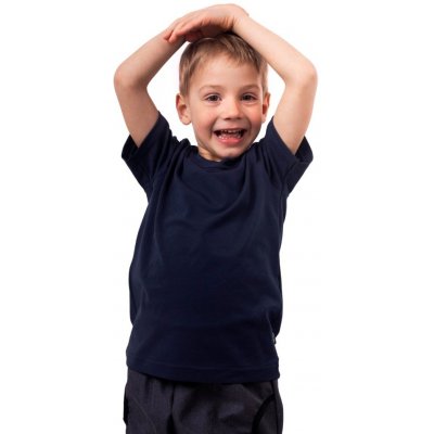 JOŽÁNEK Dětské jednobarevné tričko krátký rukáv tmavě modré – Zboží Mobilmania