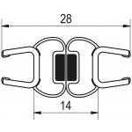 SANSWISS magnetické těsnění svislé 180° 2000 mm 42356.KD.2000 – Zboží Dáma
