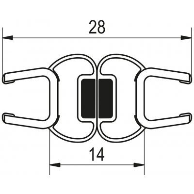 SANSWISS magnetické těsnění svislé 180° 2000 mm 42356.KD.2000 – Zboží Dáma