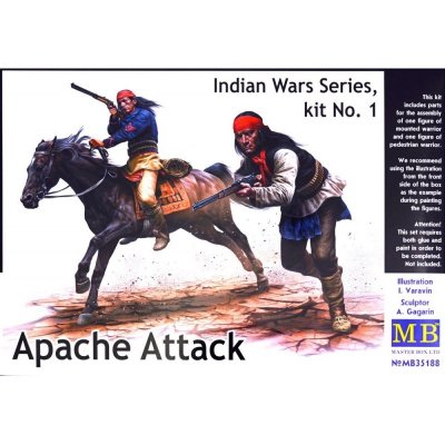 Master Box Apache Attack Indian Wars 2 fig.+ horseMB35188 1:35