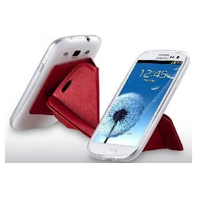 Pouzdro Momax Samsung Galaxy S III i9300 kůže červené
