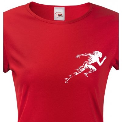 Dámské tričko Běžkyně Červená
