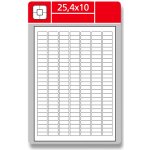 Coveris EPSW025010A4 samolepicí etikety 25,4×10 mm, 18900 etiket bílá – Zbozi.Blesk.cz