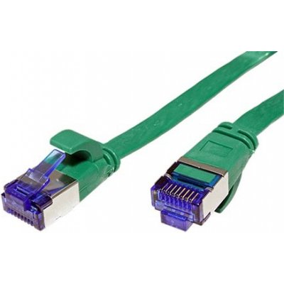 Value 21.99.2145 U/FTP patch, kat. 6a, plochý, 5m, zelený – Zboží Živě