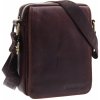 Taška  Sendi Design pánská kožená crossbody taška B-52006 hnědá