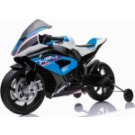 Beneo Elektrická Motorka BMW HP4 RACE 12V modré Licencované Pomocná kolečka měkká EVA kola 2 x 35W motor Odpružení kovový rám kovová vidlice – Sleviste.cz