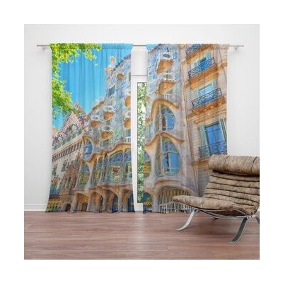 Sablio Závěs Barcelona Gaudi Casa Batllo 2: 2ks 140x250cm – Hledejceny.cz