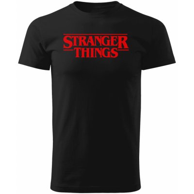 Pánské tričko Stranger Things Logo černé – Zboží Mobilmania