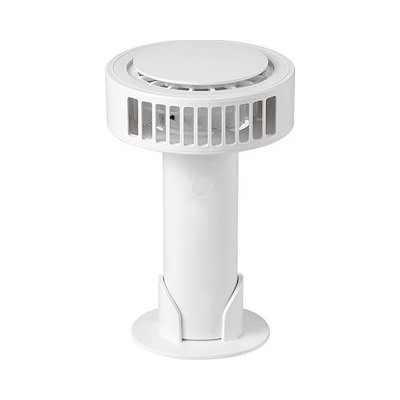Mini ventilátor XO MF75 se stojánekm/šňůrkou na krk, barva bílá – Zboží Mobilmania
