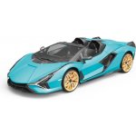 Siva RC auto Lamborghini Sian modrá metalíza ,100% RTR LED světla 1:24 – Hledejceny.cz