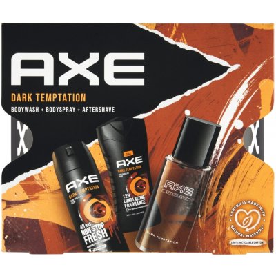 AXE Dark Temptation deodorant sprej 150 ml + sprchový gel 250 ml + voda po holení 100 ml – Zbozi.Blesk.cz