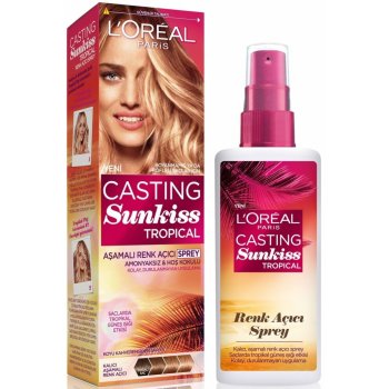 L'Oréal Casting Sunkiss Tropical postupně zesvětlující sprej pro tmavě hnědé až Blond vlasy 125 ml