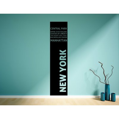 WALLVINIL Samolepky na zeď - Pruh New York Barva: Šedá střední, rozměry 250x59 cm – Hledejceny.cz