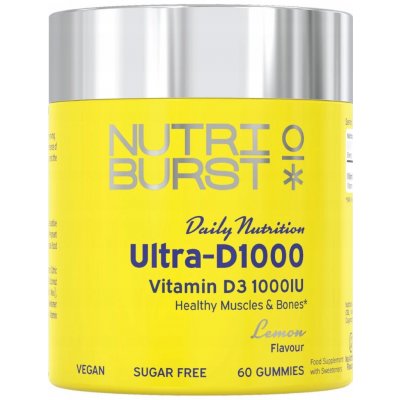 Nutriburst Daily Nutrition Ultra‑D1000 Gummies Lemon 60 ks – Hledejceny.cz