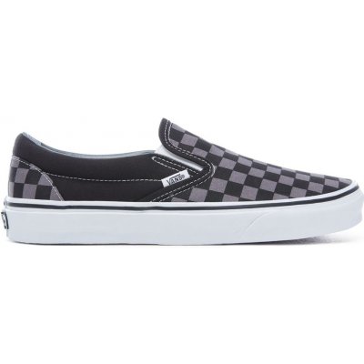 Vans CHECKERBOARD classic slip-on SHOES black/Pewter Checkerboard – Zboží Mobilmania