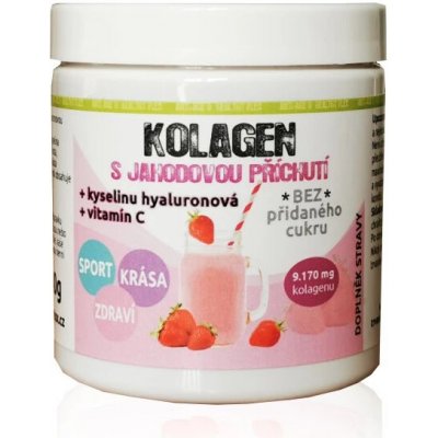 Kolagen jahoda + Kyselina Hyaluronová + vitamín C 140 g – Hledejceny.cz