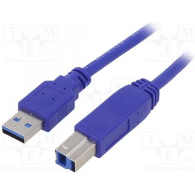 Gembird CCP-USB3-AMBM-6 USB 3.0, USB A vidlice, USB B, vidlice, zlacený, 1,8m, modrý – Zboží Mobilmania