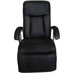 vidaXL Masážní křeslo černé umělá kůže 240064 – Zboží Mobilmania