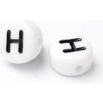 Bílá písmenka, kolečko, 7x4mm – Zboží Dáma